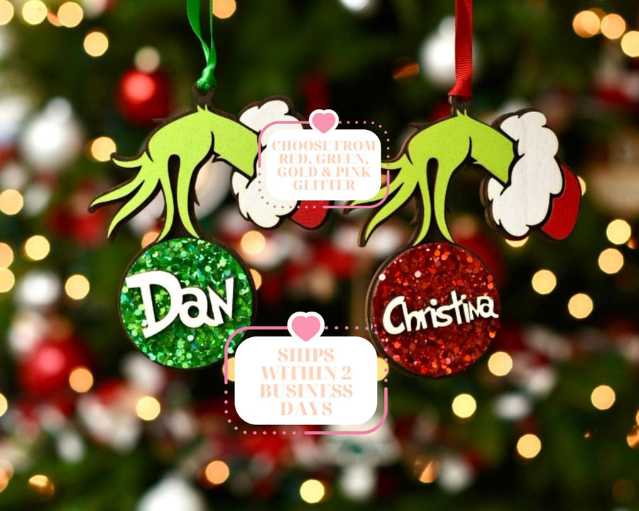 Grinchmas Ornament Personalized | Custom Christmas Family Ornament | Grinch Christmas Ornament | Grinch Family Ornament | Christmas Gift