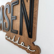 Kasen Maddox Layered Sign, Custom Name Sign for Nursery
