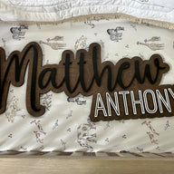 Matthew Anthony Layered Sign, Custom Name Sign for Nursery