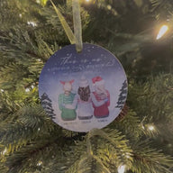 Customize Acrylic Ornament Gift for Family with Pets • Family Pet Ornament • Holiday Gifts for Husband • Personalized Pet Ornament